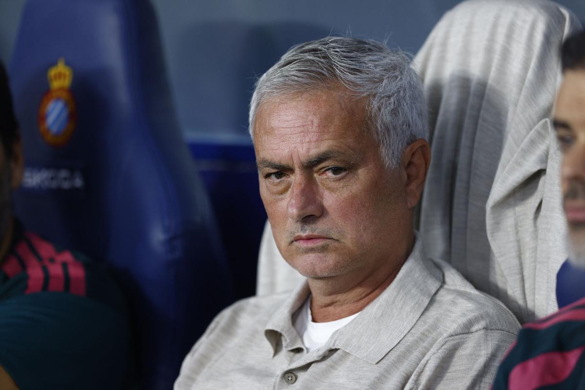 José Mourinho en el partido contra el Espanyol.