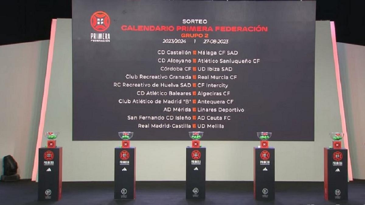 Sorteo del calendario de Primera RFEF