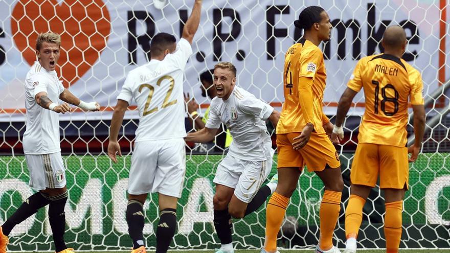 Italia sufre para acabar tercera en la Nations League