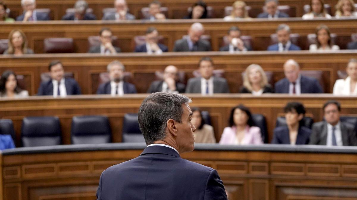 Pedro Sánchez, en el Congreso de los Diputados.