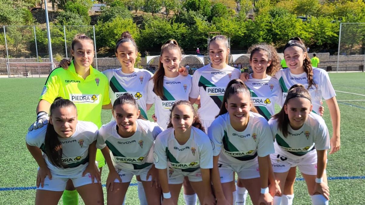 Once inicial del Córdoba CF Femenino en su duelo ante el CD Parquesol.