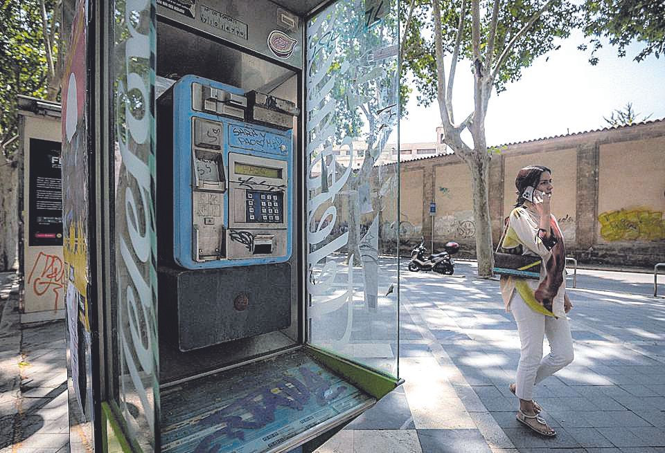 Siguen presentes en el Casc Antic, como esta en la Rambla.