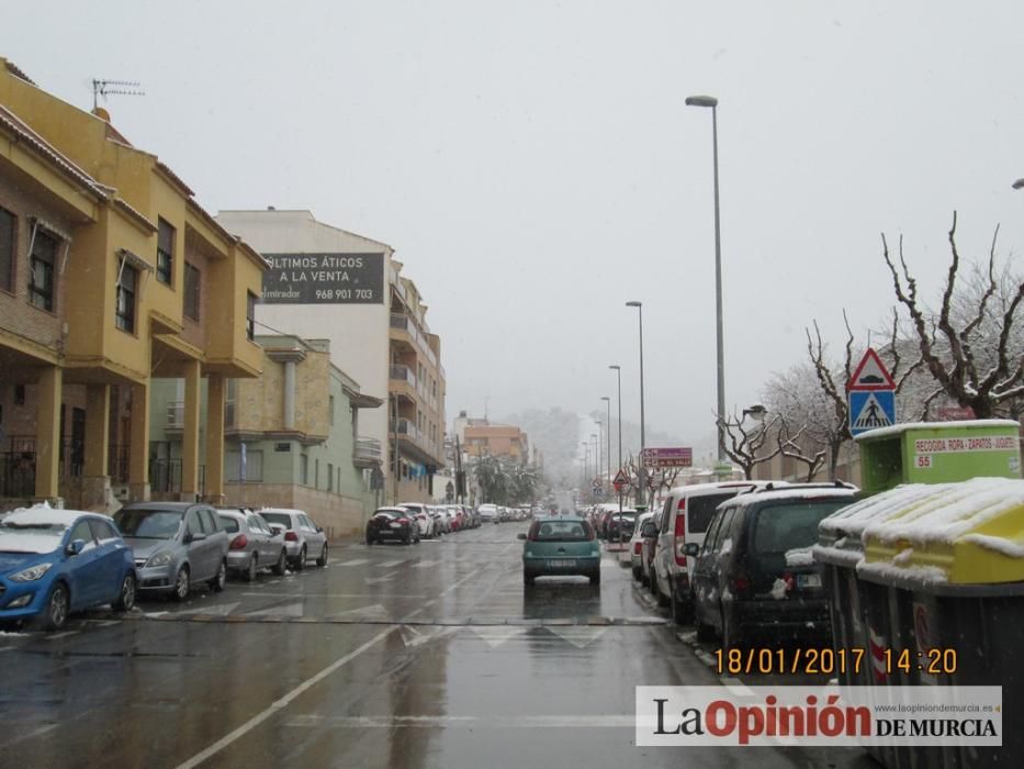 La nieve tiñe de blanco Murcia