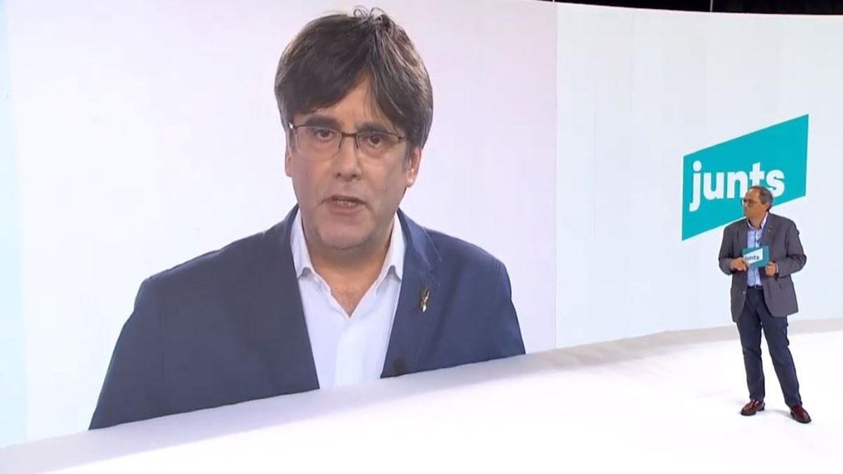 Puigdemont sitúa a JxCat en el eje "central" y "no sectario" del independentismo