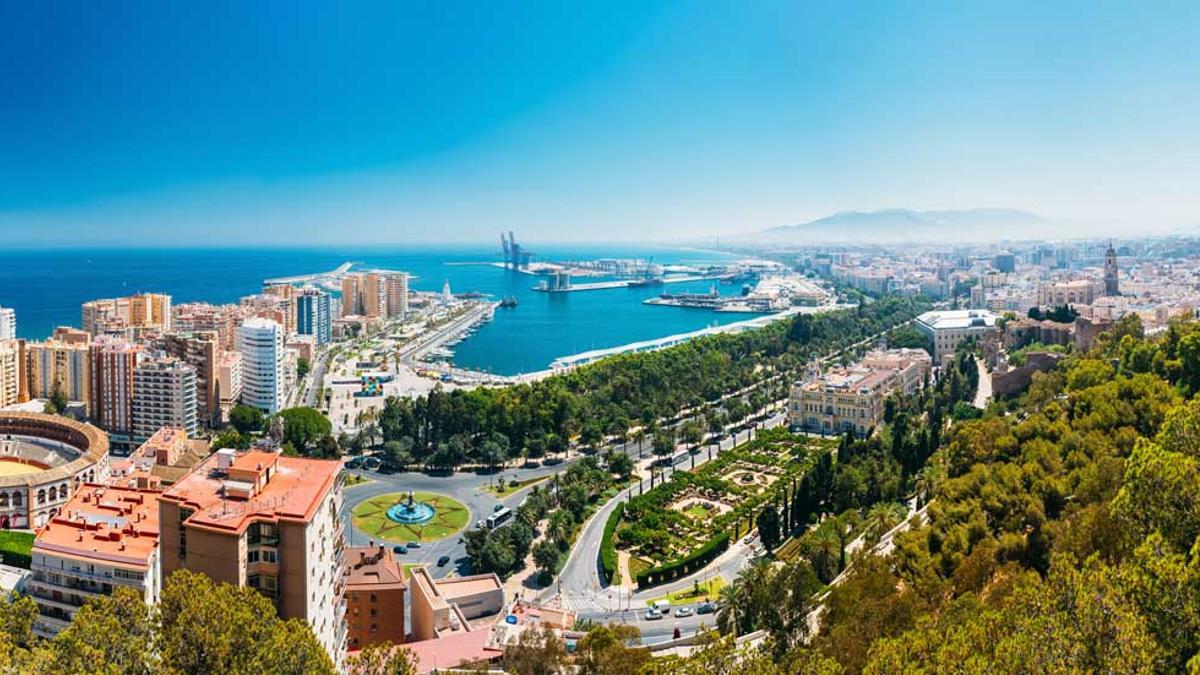 Vista panorámica de Málaga