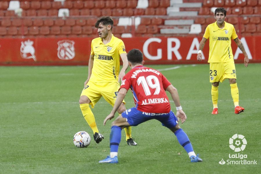 Partido de la Liga Smartbank entre el Sporting y el Málaga CF