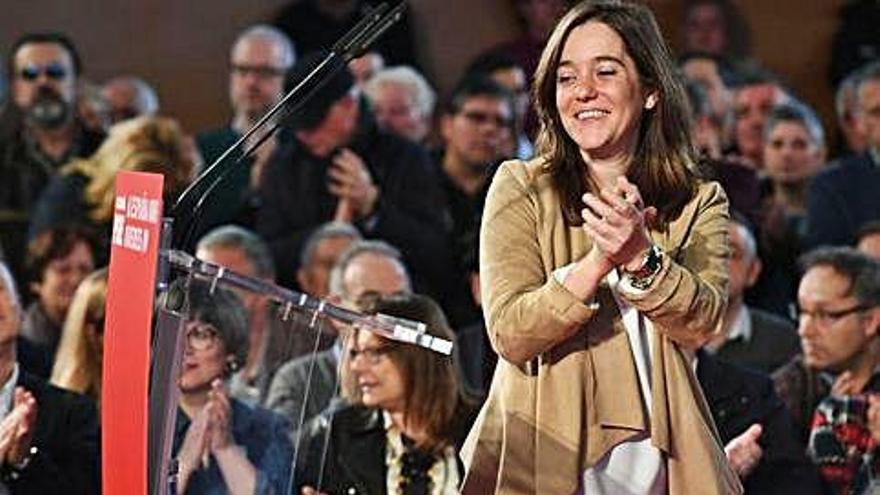 Rey, en el mitin de Pedro Sánchez en A Coruña, el domingo 10.