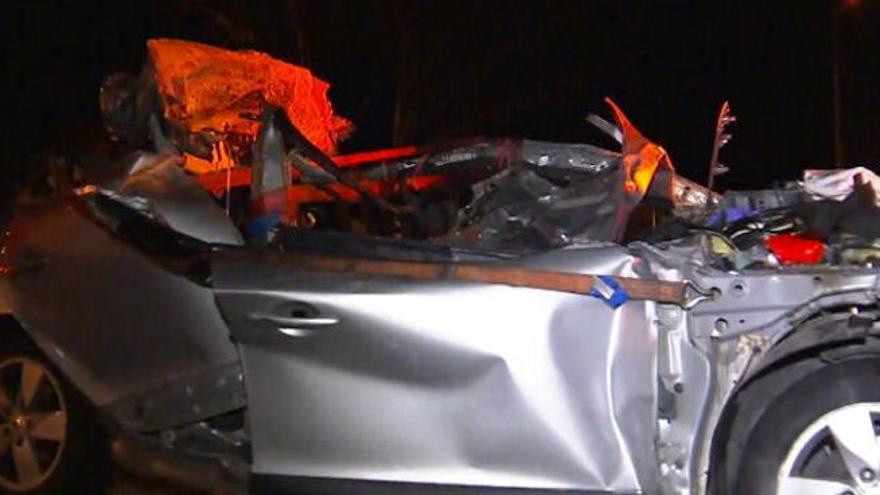 Estado en el que quedó el coche tras el accidente