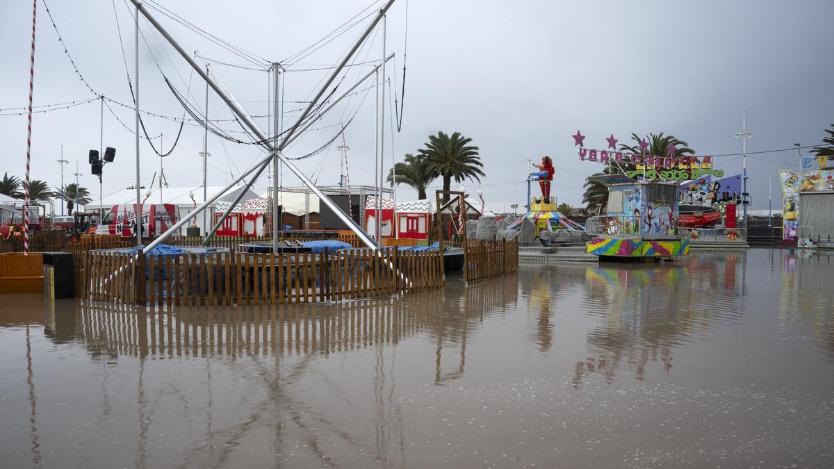 El paso de la borrasca Emilia por Lanzarote (13/12/2025)