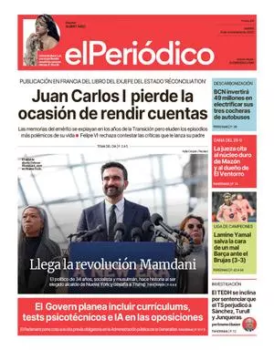 La portada de EL PERIÓDICO del 6 de noviembre de 2025