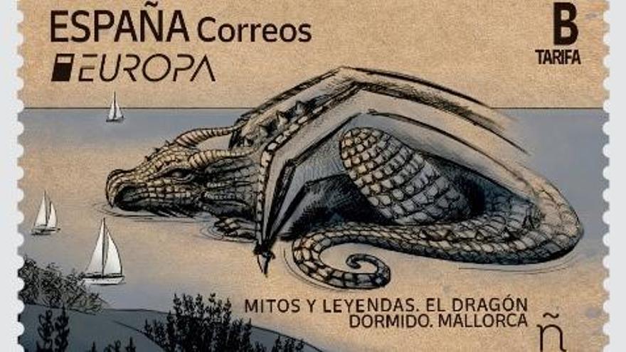 Un sello con la imagen de sa Dragonera, candidato al más bonito de la serie &#039;Europa 2022&#039;