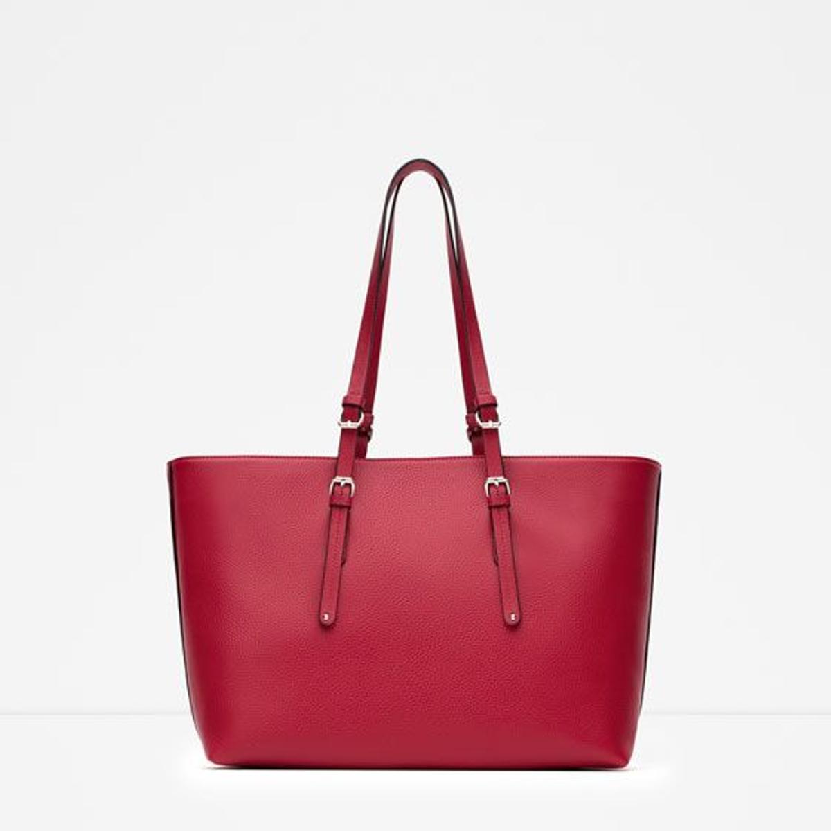 Rebajas Zara 2016, bolso shopper rojo (17,99€)