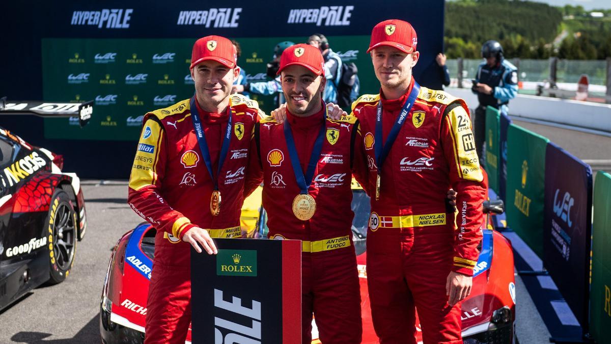 Molina, Fuoco y Nielsen saldrán desde la pole en Spa