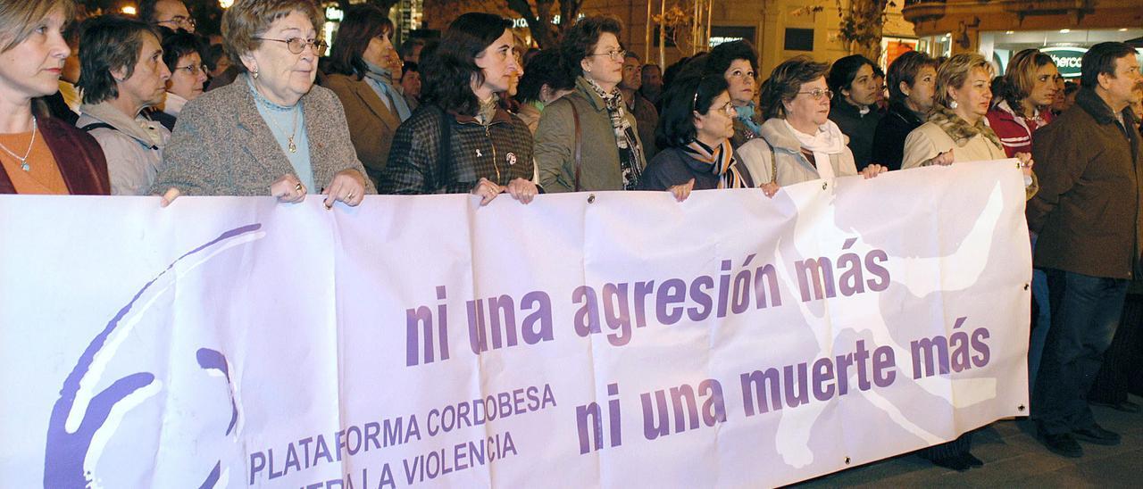 Imagen de una concentración contra la violencia de género