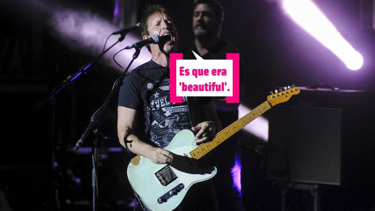 James Blunt canta 'beautiful'.