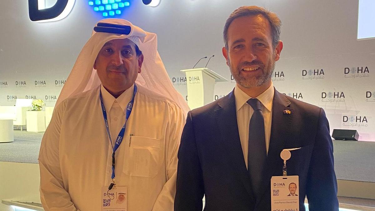 Bauzá en uno de sus viajes a Doha, capital de Qatar, para participar en un forum.