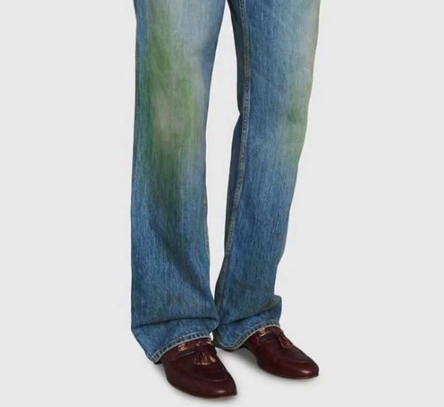 Jeans manchados de Gucci