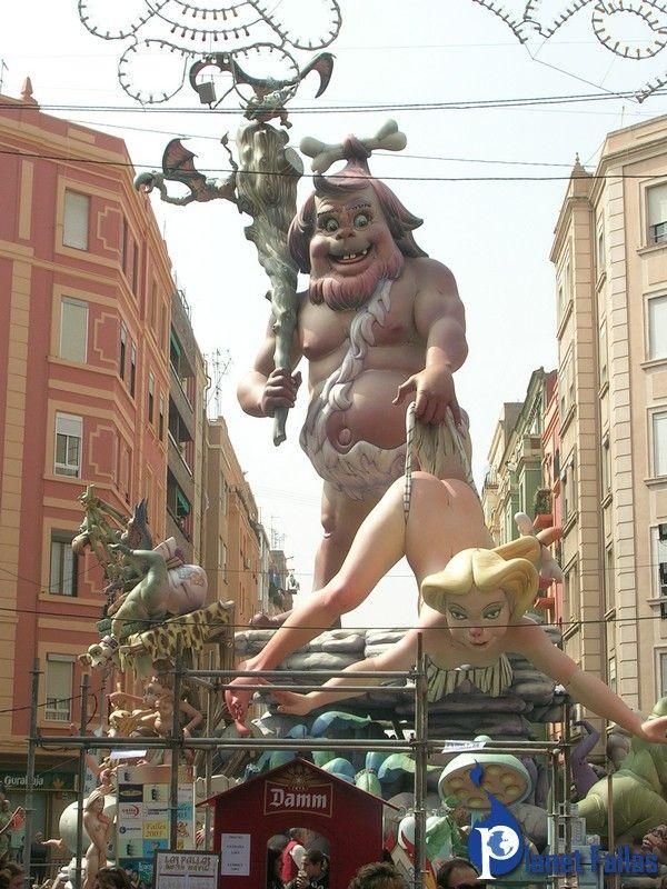 Diseño de la falla Literato Azorín de las fiestas del 2005.