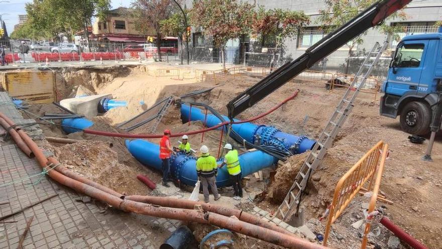 Las obras en la avenida Valencia de Zaragoza afrontan una fase "decisiva": "Es lo más complejo"