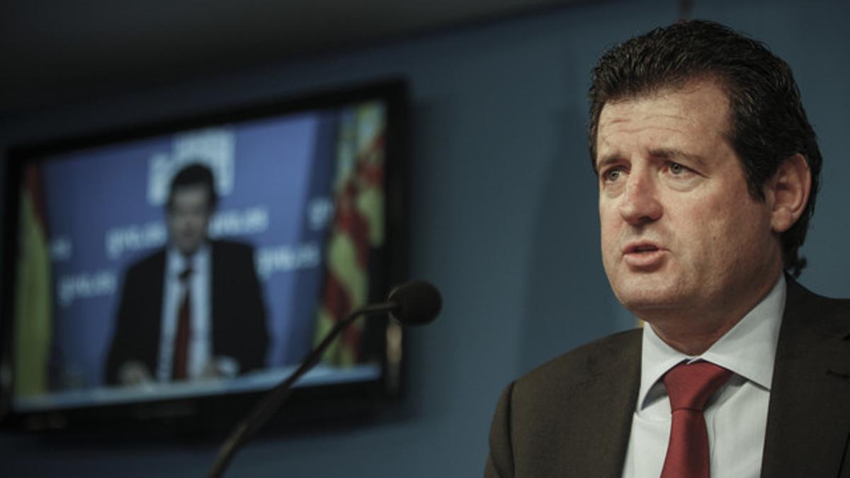 El vicepresidente del Gobierno valenciano José Ciscar, durante una rueda de prensa el pasado mayo.