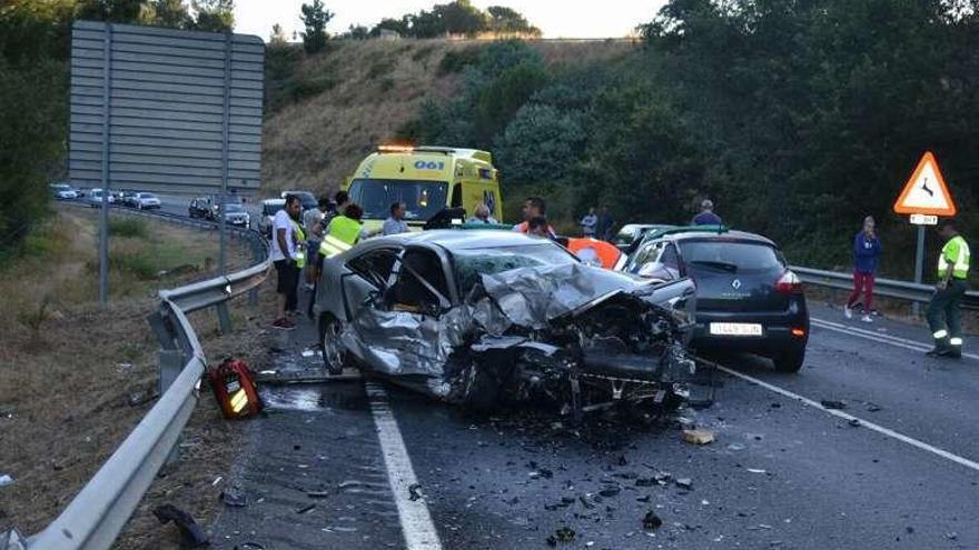 La colisión ocurrió la mañana del 16 de julio en la N-540. // FdV