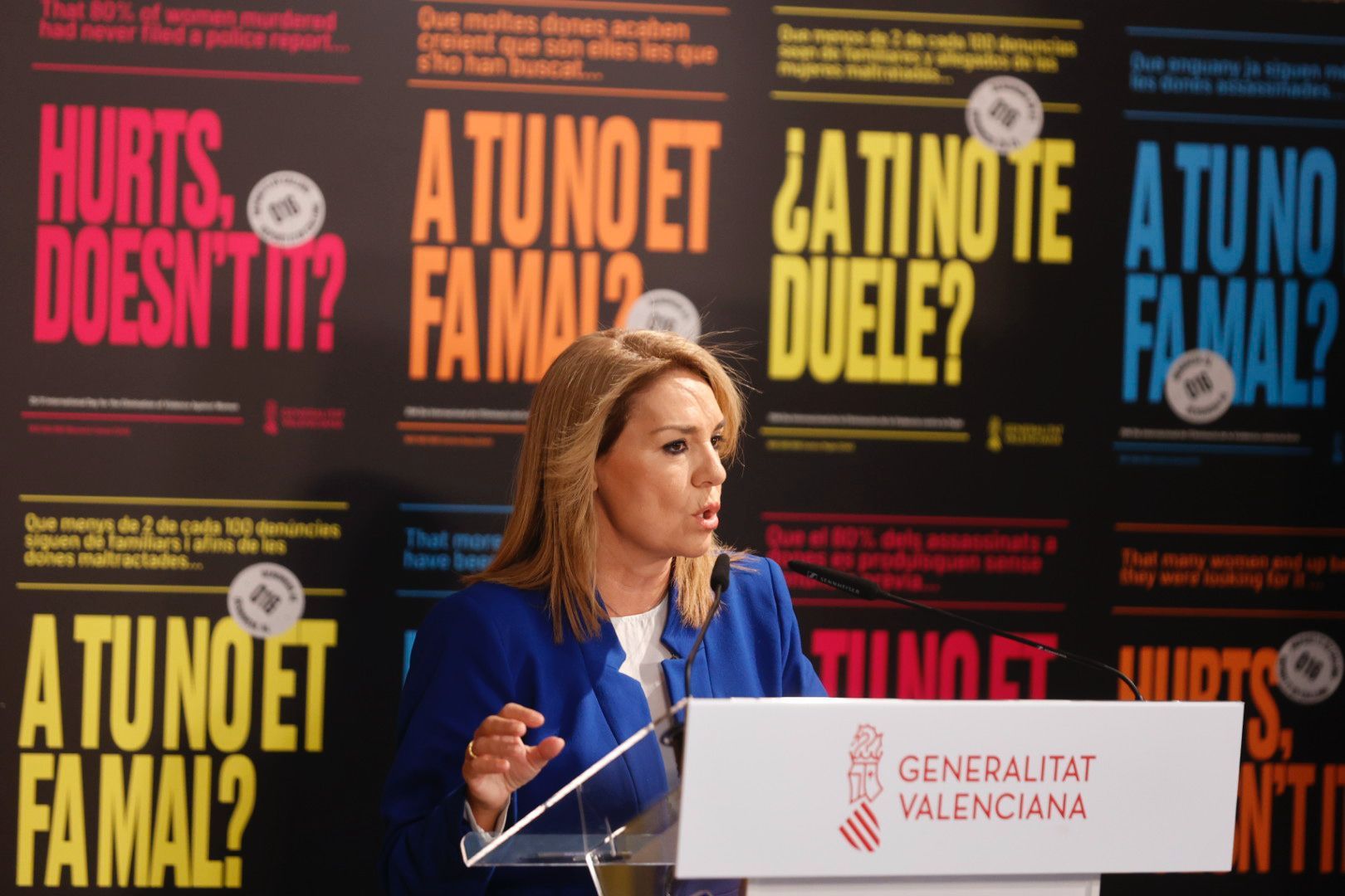 25N: Acto institucional en el Palau de la Generalitat