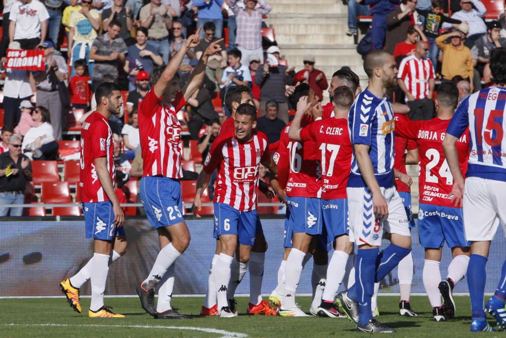 JORNADA 34 - GIRONA 1 - ALAVÈS 0 - Efectivitat màxima - El Girona en fa prou amb un gol de Lekic en l'única clara ocasió dels de Machín per derrotar l'Alabès a Montilivi