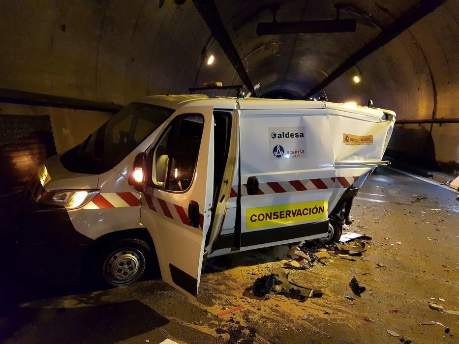 Accidente túneles del Padrún en A66