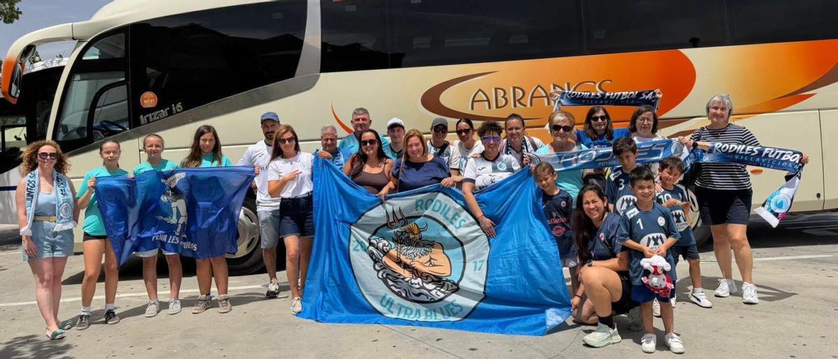 Algunos de los aficionados maliayeses desplazados a Ciudad Real.