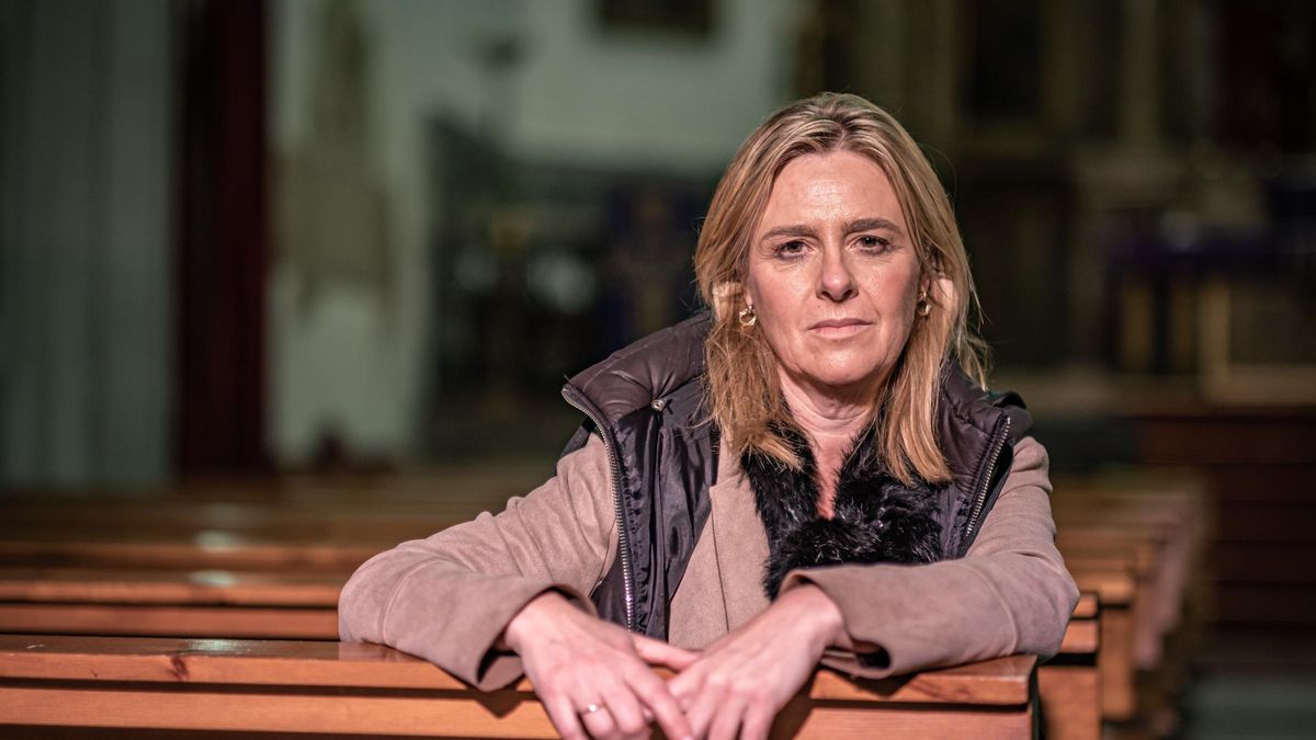 Leonor Celdrán, en la iglesia de Santa María la Real.