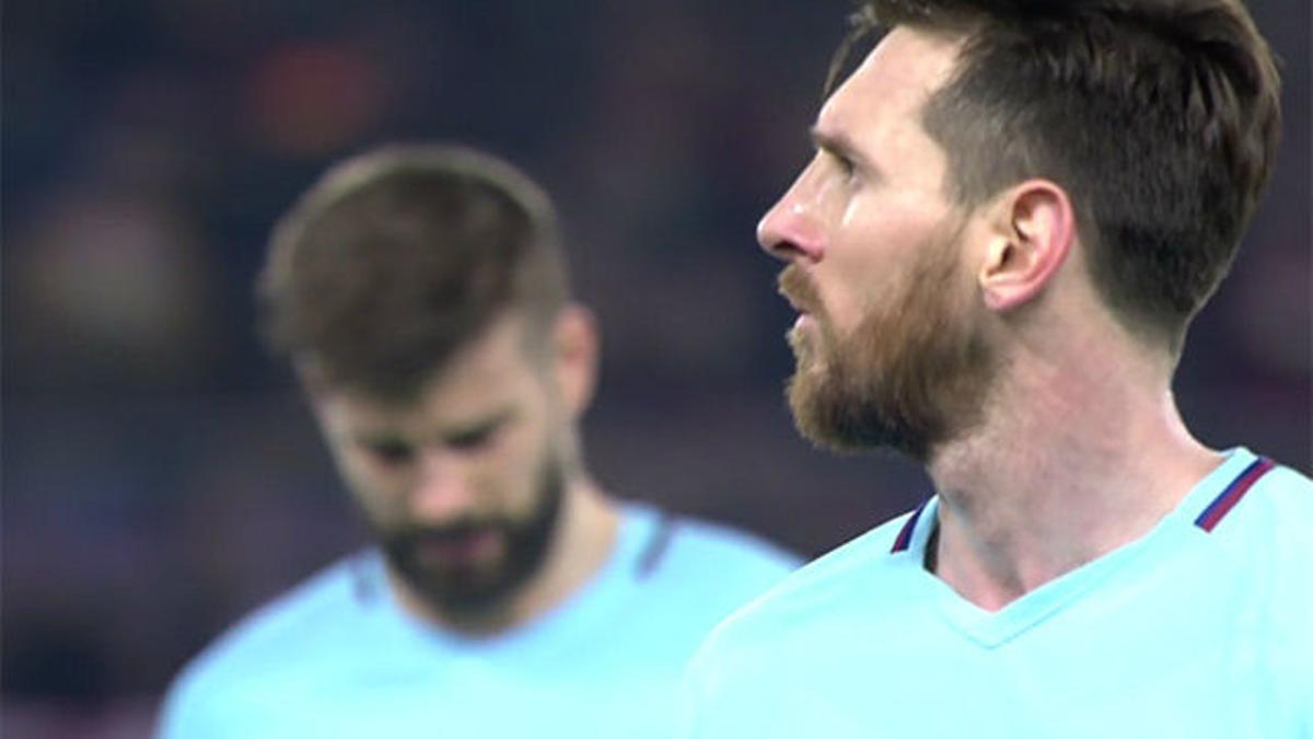 Una cara que lo dice todo: así se quedó Messi con la eliminación del Barça