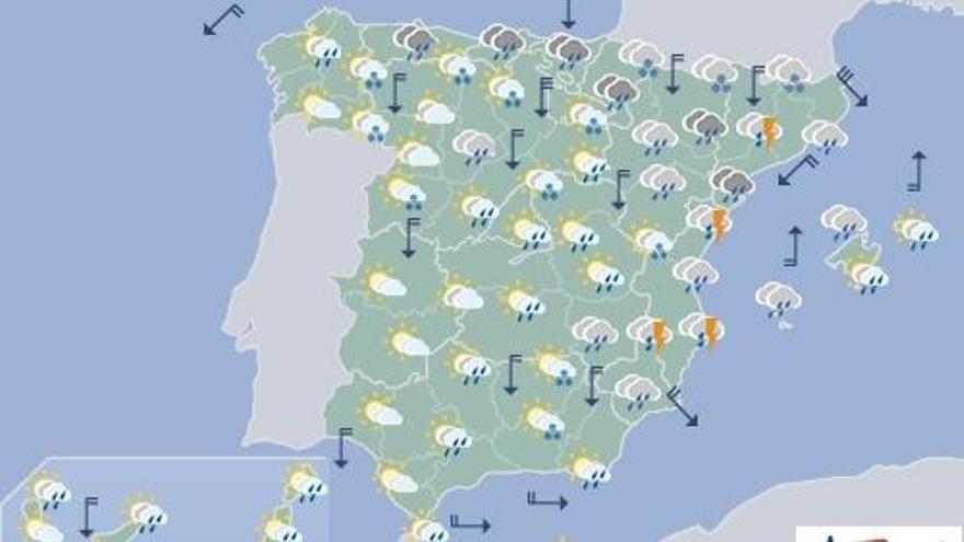 Lluvias y vientos fuertes en Canarias