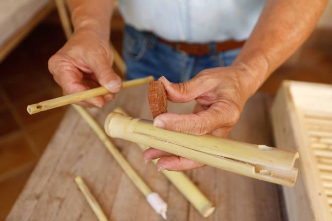 Los usos de las cañas en los campos de Ibiza