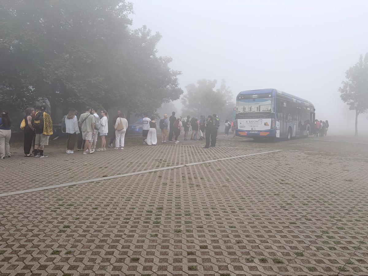 Autobuses en el Monte Naranco