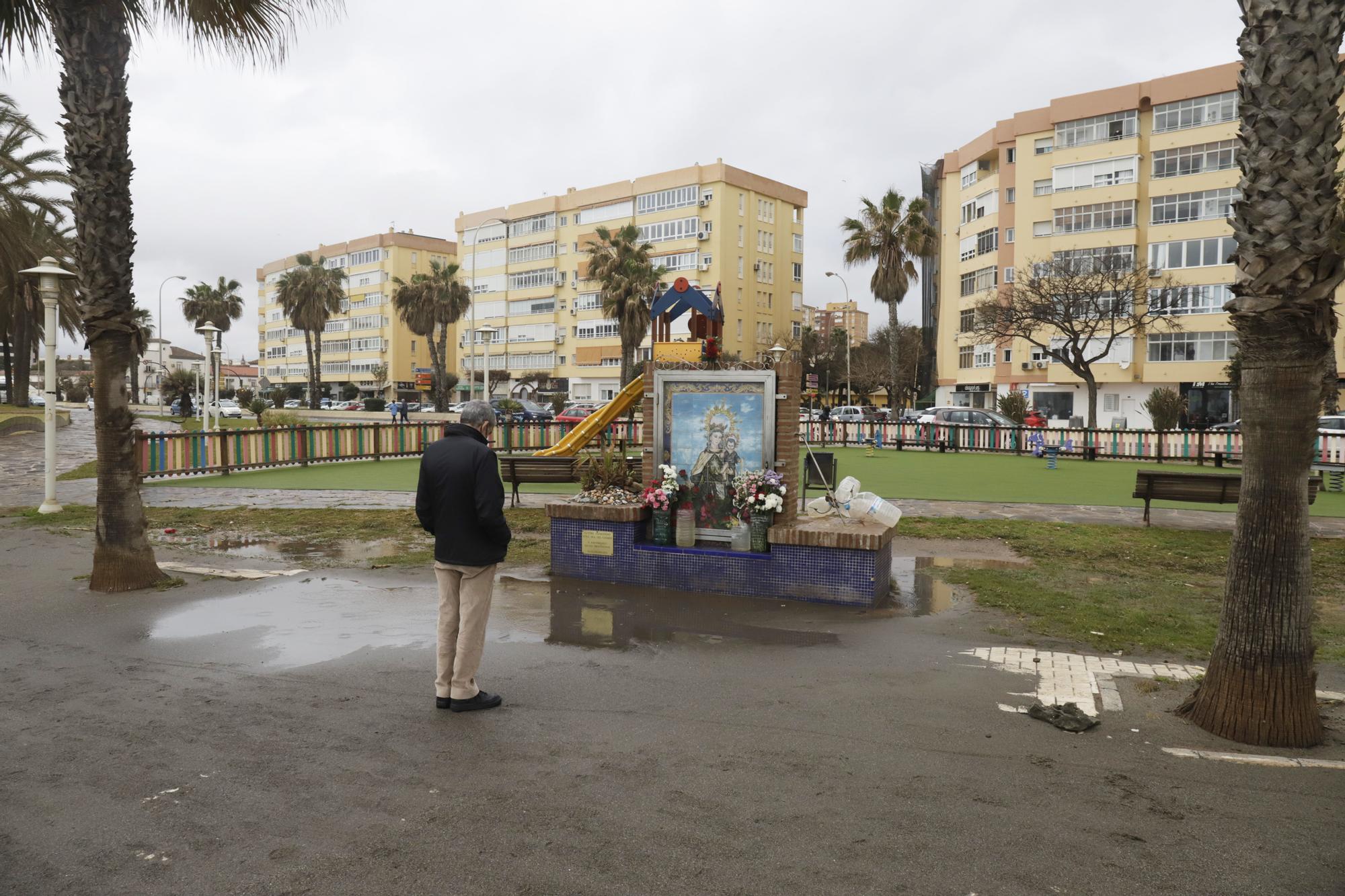 Daños por el temporal en Málaga