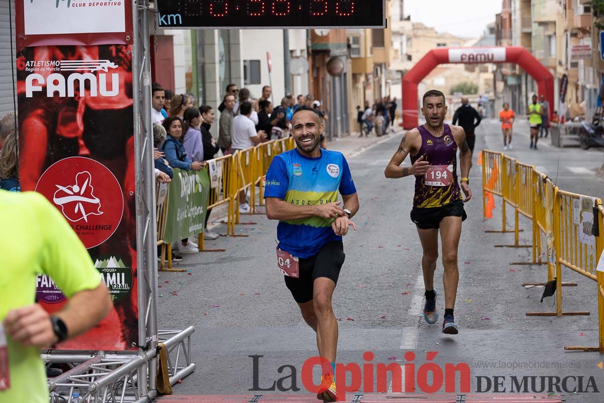 Carrera Popular Urbana y de la Mujer de Moratalla ‘La Villa, premio Marín Giménez (línea de meta)