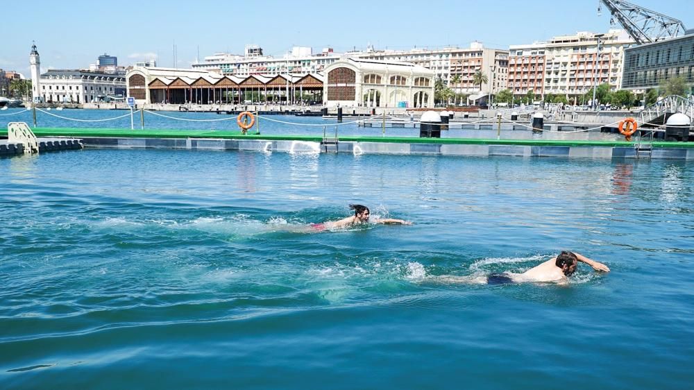 Nueva zona de baño en la Marina de València