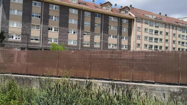 Delimitación de la obra de construcción denunciada.