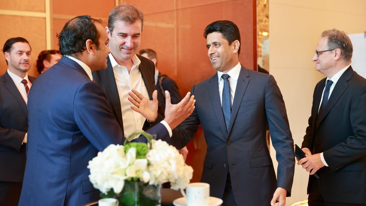 Nasser Al-Khelaïfi, en la reunión de la ECA en Doha