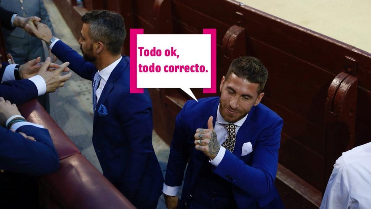 Sergio Ramos saluda en la feria de San Isidro