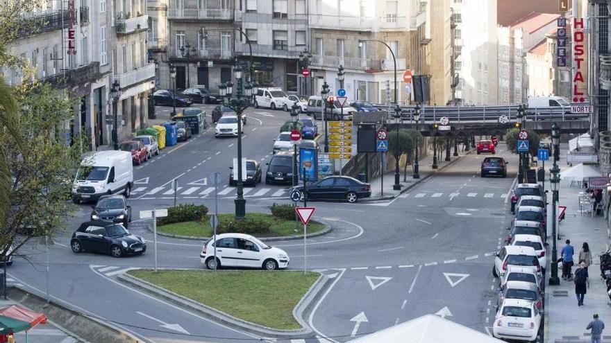 Vista del acceso a la AP-9 a través de Lepanto donde se construirá el túnel. // Ricardo Grobas