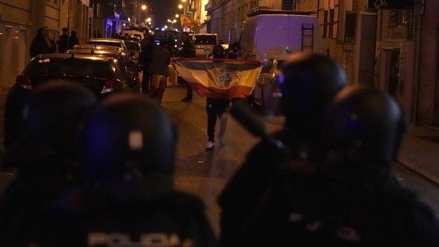 Séptima noche de protestas contra la amnistía en Madrid.