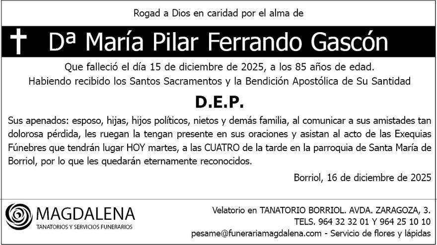 Dª María Pilar Ferrando Gascón