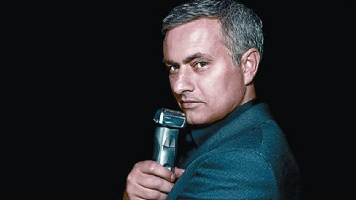 José Mourinho, en una imagen de la campaña publicitaria que ha hecho con la marca de máquinas de afeitar.