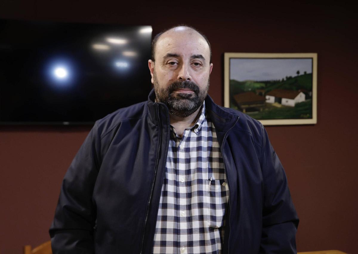 José Luis García Nicieza, en el centro social de Leorio.