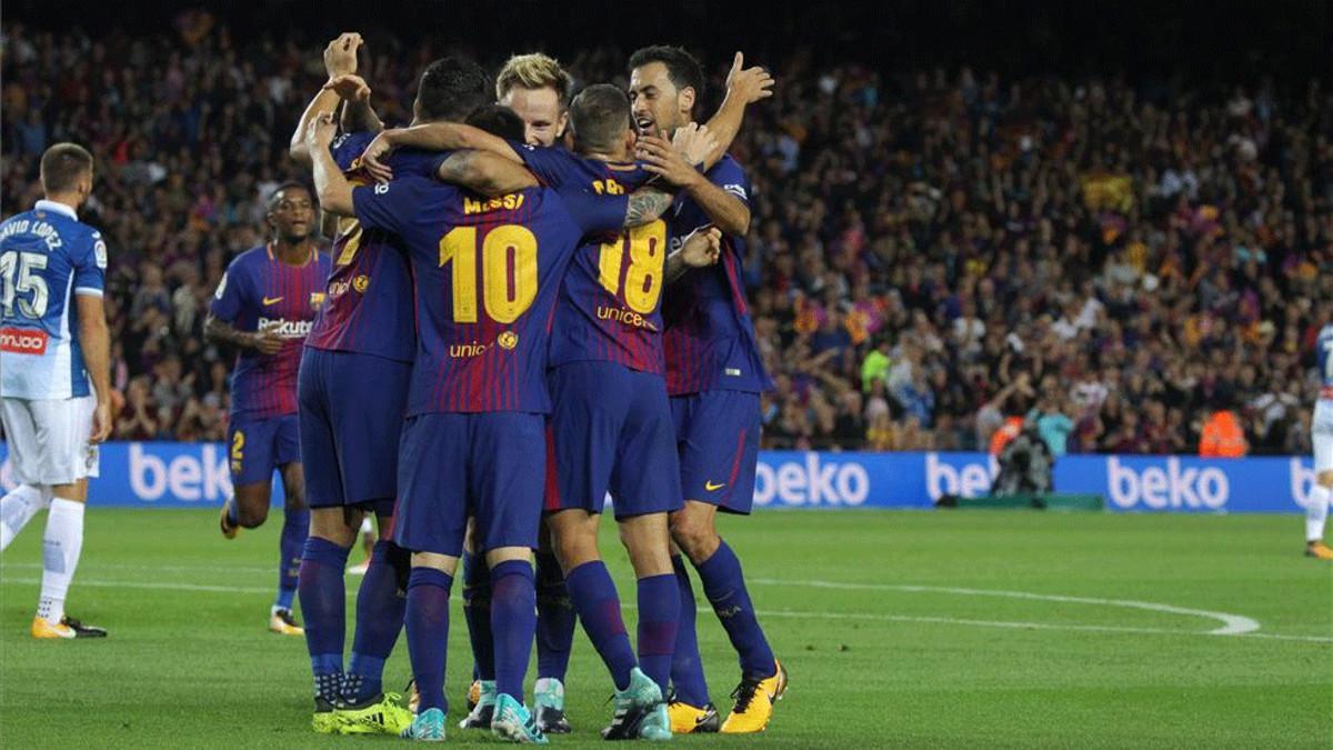 El Barça exhibió un gran tono físico en el derbi