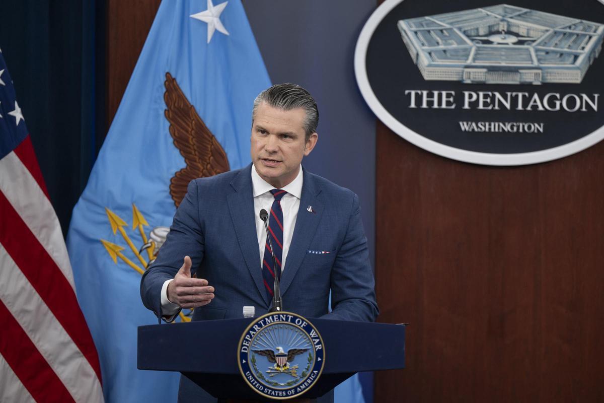 El secretario de Defensa de Estados Unidos, Pete Hegseth.