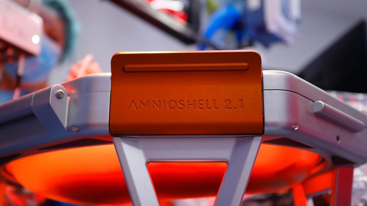 Detalle de la amnioshell, componente de la incubadora lquida, desarrollada por BCNatal.