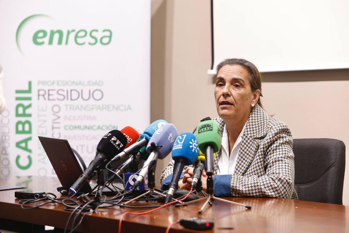 Eva Noguero, directora de El Cabril, durante la rueda de prensa.