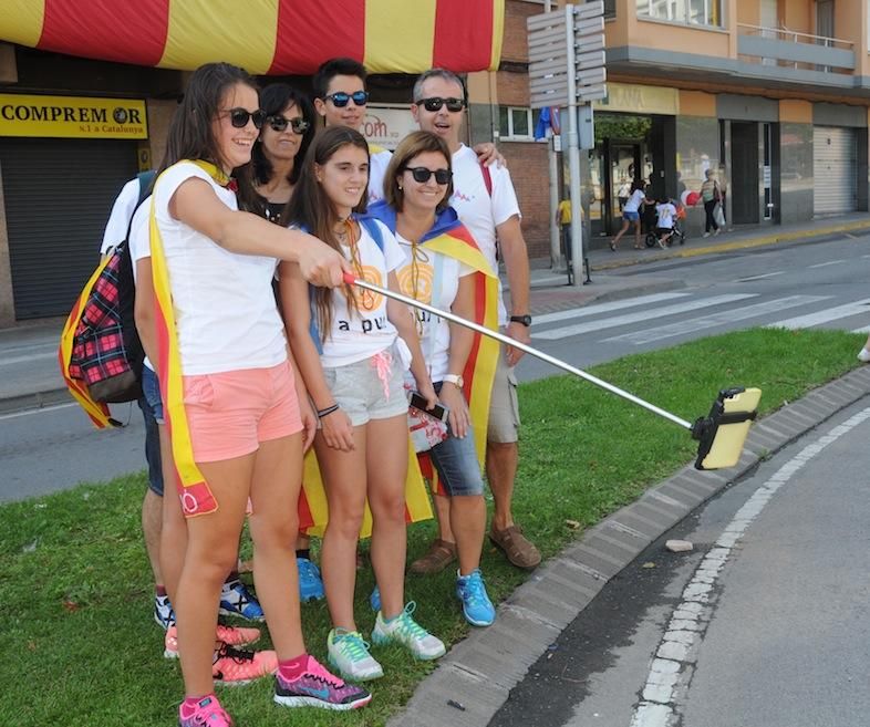 L'arribada dels participants a la Diada de Berga